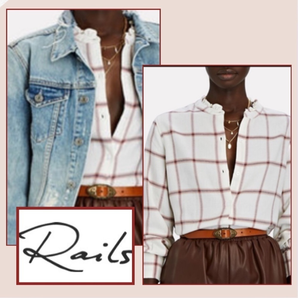 Rails, Sinfully Soft Andie Shirt, Lux Button-Fron… - image 1